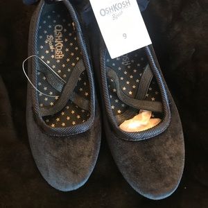 OshKosh Navy Velvet Flats